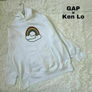 ギャップ(GAP)のad4①GAP×KenLo スウェットパーカー ハグ レインボー 裏起毛 厚手(パーカー)