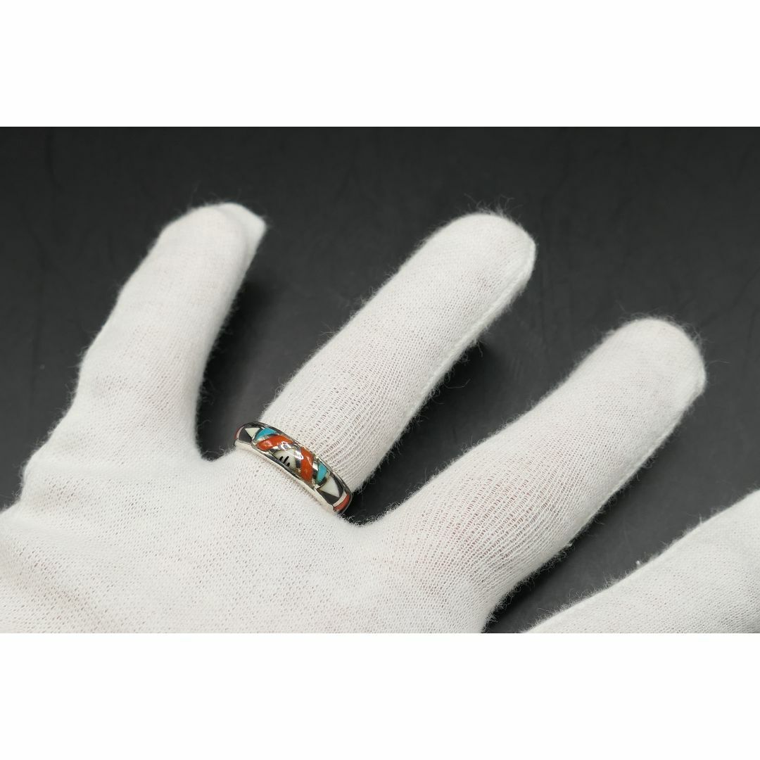 美品　17号　SAAD　サード　ズニ　インレイ　リング　ターコイズ　指輪 メンズのアクセサリー(リング(指輪))の商品写真