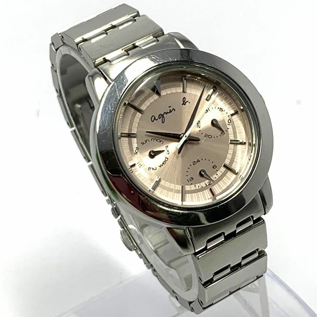 agnes b.(アニエスベー)の943 稼働品 agnes b GIVE LOVE レディース 時計 デイデイト レディースのファッション小物(腕時計)の商品写真
