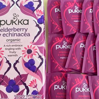 pukka 20袋　エルダリーベリー&エキナセア　有機ハーブティー(茶)