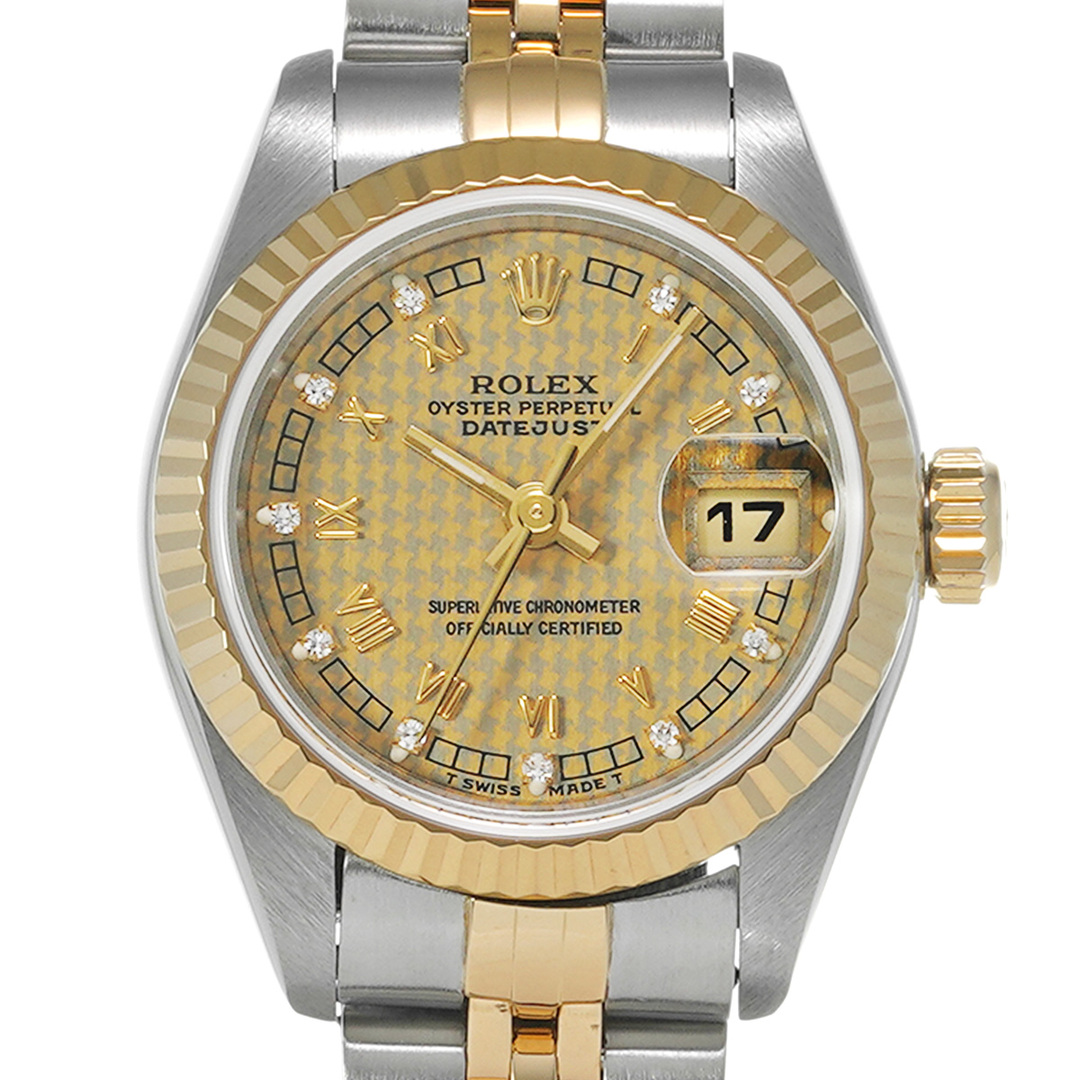 ROLEX(ロレックス)の中古 ロレックス ROLEX 69173G S番(1994年頃製造) シャンパンハウンズトゥース /ダイヤモンド レディース 腕時計 レディースのファッション小物(腕時計)の商品写真