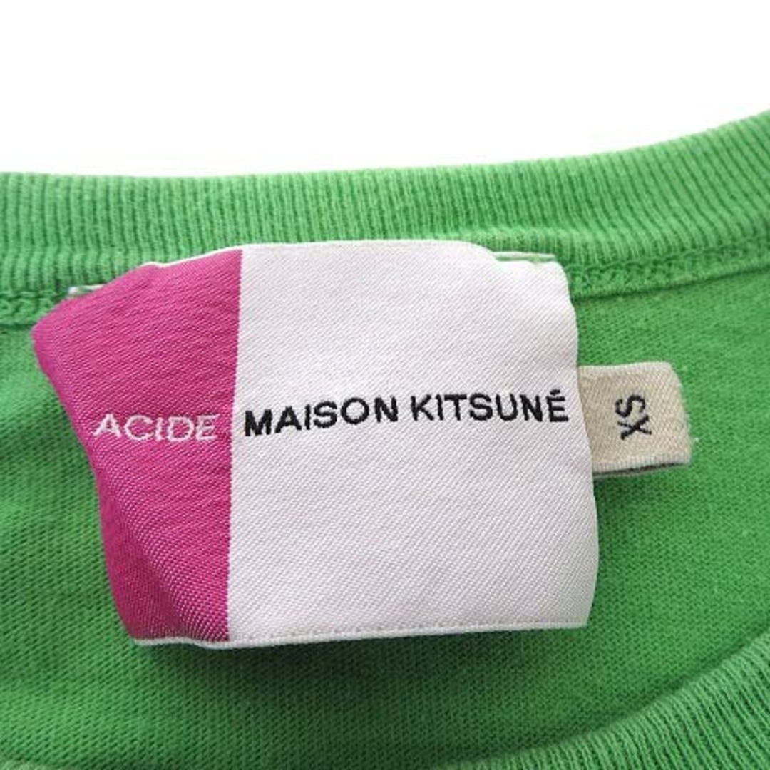 MAISON KITSUNE'(メゾンキツネ)のメゾンキツネ ACIDE Tシャツ カットソー 半袖 ロゴ XS 緑 国内正規品 メンズのトップス(Tシャツ/カットソー(半袖/袖なし))の商品写真