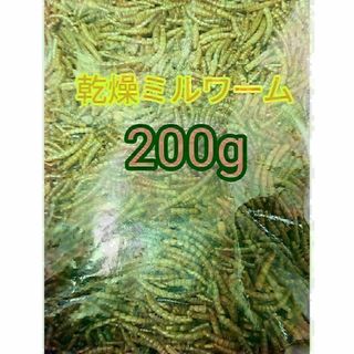 乾燥ミルワーム200g ハムスター フクロモモンガ ハリネズミ 小動物 爬虫類(鳥)