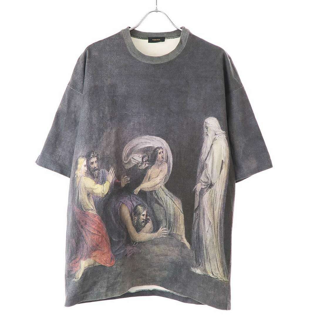 UNDERCOVER(アンダーカバー)のUNDER COVER アンダーカバー 15AW William Blake ウィリアムブレイク転写ビッグTシャツ グレー系 2 UCP4806 メンズのトップス(Tシャツ/カットソー(半袖/袖なし))の商品写真