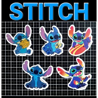 ディズニー(Disney)のNo.751  5枚セット スティッチ STITCH  防水 ステッカー シール(キャラクターグッズ)