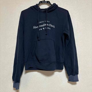 Abercrombie&Fitch - アバクロ　フード付きパーカ　ネイビー　紺