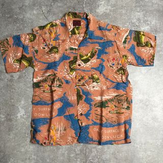 エビス(EVISU)のEVISU エヴィス 道楽 ブラックバス アロハシャツ 開襟 総柄 ハワイアン TOPS メンズ 40 半袖(シャツ)