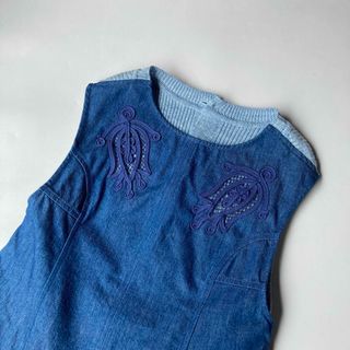 mame - mamekurogouchiの刺繍ベスト(ベージュ)の通販 by やま's shop mame - mamekurogouchiの刺繍ベスト(ベージュ)の通販 by やま's shop