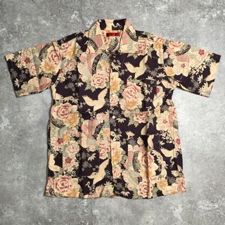 エビス(EVISU)のEVISU エヴィス アロハシャツ 開襟 ハワイアンシャツ 和柄 総柄 TOPS メンズ 38 yamane(シャツ)