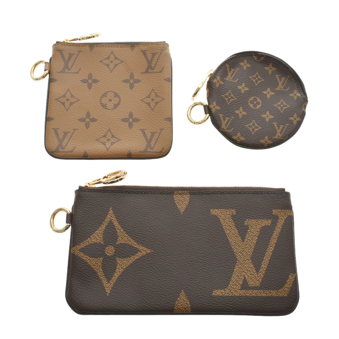 LOUIS VUITTON(ルイヴィトン)のルイヴィトン モノグラム ポシェットトリオ ポーチ ブラウン/ベージュ レディースのファッション小物(ポーチ)の商品写真