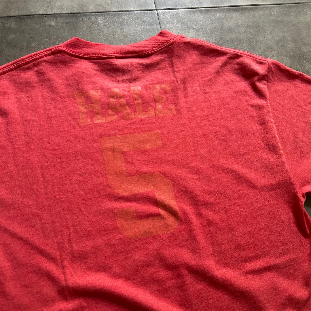 Hanes(ヘインズ)の90s Hanes ヘインズ tシャツ フェードピンク M バックプリント メンズのトップス(Tシャツ/カットソー(半袖/袖なし))の商品写真