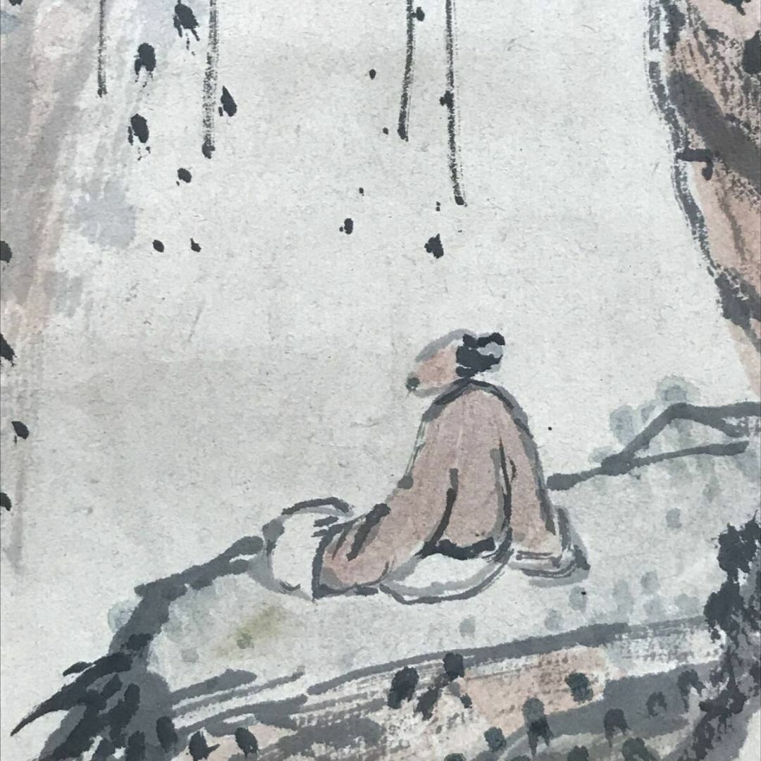 真作/小田海僊/青緑松渓観泉図/山水図/李白観瀑図/掛軸☆宝船 真作/小田海僊/青緑松渓観泉図/山水図/李白観瀑図/掛軸☆宝船