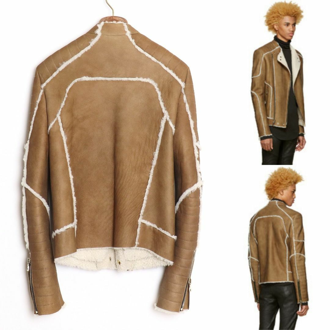 BALMAIN - バルマンオム 16AW 国内正規品 ムートンライダース 44 BALMAIN - バルマンオム 16AW 国内正規品 ムートンライダース 44