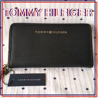 TOMMY HILFIGER - TOMMYトミーヒルフィガーUS限定ラウンドジップウォレット長財布black