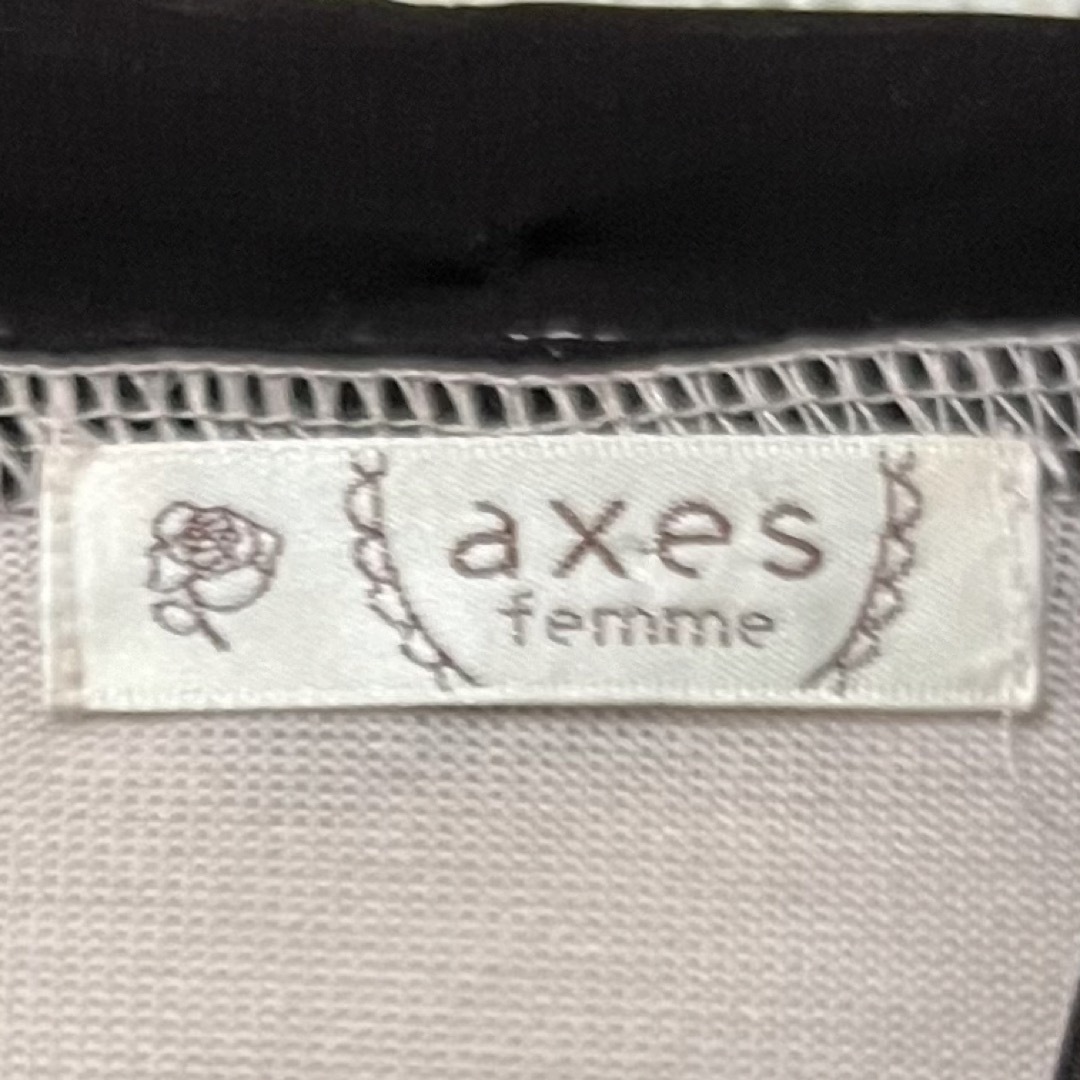 axes femme(アクシーズファム)のaxes femme サテンローズプチハイブラウス　リボン　フリル　ピンク レディースのトップス(シャツ/ブラウス(長袖/七分))の商品写真