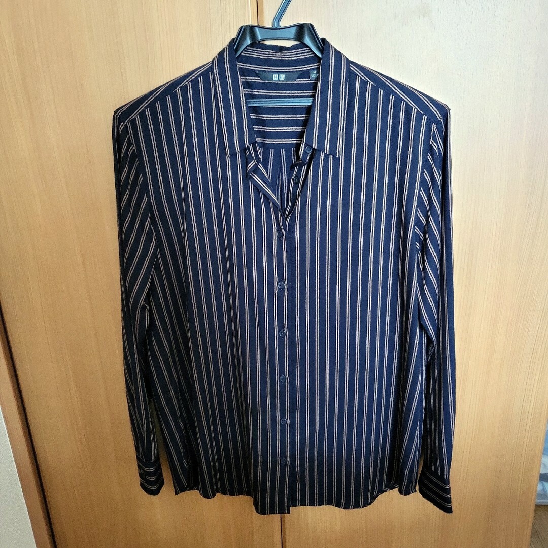 UNIQLO(ユニクロ)のユニクロ　ストライプシャツ　Mサイズ レディースのトップス(シャツ/ブラウス(長袖/七分))の商品写真