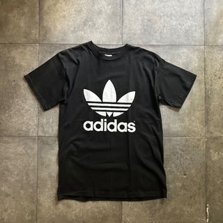 アディダス(adidas)の90s アディダス tシャツ USA製 ブラック M ビックトレフォイル 両面(Tシャツ/カットソー(半袖/袖なし))