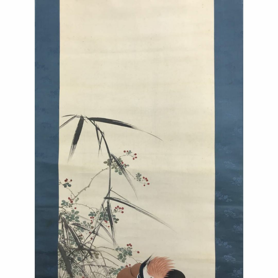 真作】深田直城/寒汀オシドリ図/鴛鴦図/花鳥図/掛軸☆宝船☆AD 真作】深田直城/寒汀オシドリ図/鴛鴦図/花鳥図/掛軸☆宝船☆AD