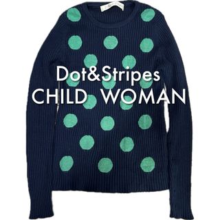 ドットアンドストライプスチャイルドウーマン(Dot&Stripes CHILDWOMAN)のDot&Stripes CHILD WOMAN / ドット柄 リブニット(ニット/セーター)