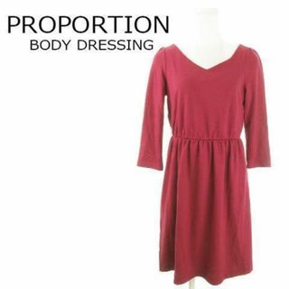 プロポーションボディドレッシング(PROPORTION BODY DRESSING)のプロポーションボディドレッシング ミニワンピース 2 赤 230731AO2A(ミニワンピース)