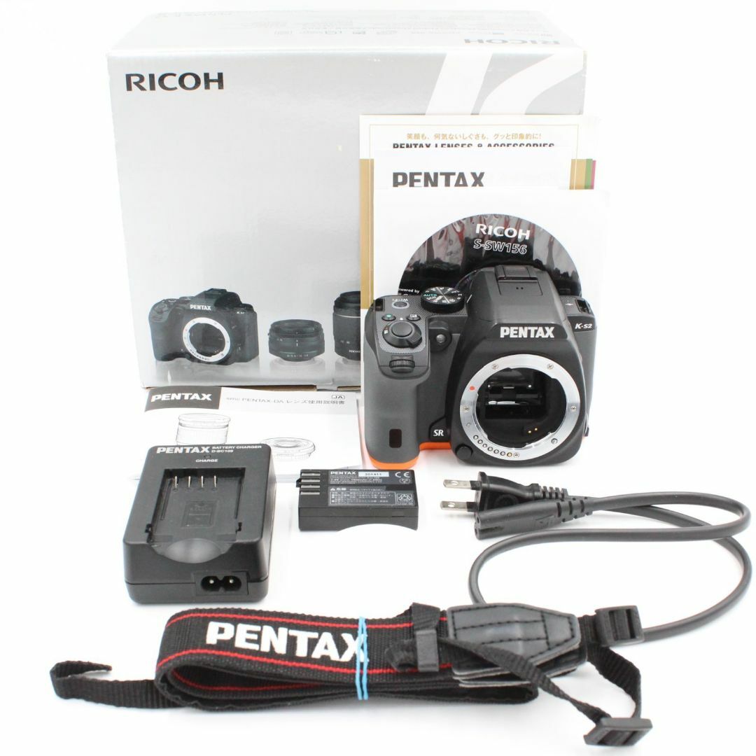 PENTAX(ペンタックス)の★新品級★ PENTAX ペンタックス K-S2 ボディ ブラック×オレンジ スマホ/家電/カメラのカメラ(デジタル一眼)の商品写真