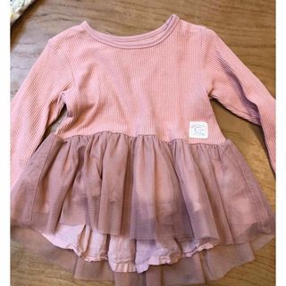 女の子春服　100サイズ　チュニック　カットソー(Tシャツ/カットソー)