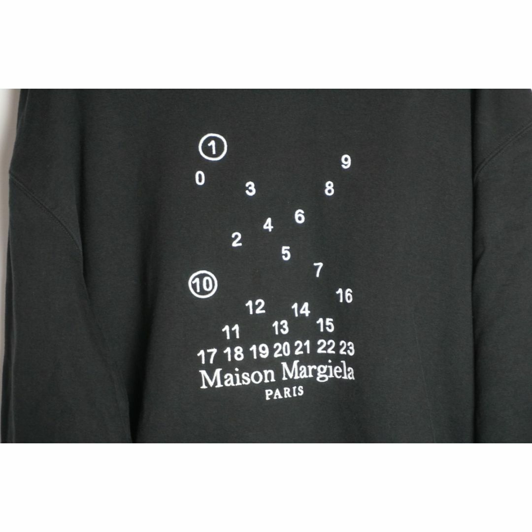 Maison Martin Margiela(マルタンマルジェラ)の美品22AW メゾン マルジェラ カレンダー ロゴ パーカー 黒523N▲ メンズのトップス(パーカー)の商品写真