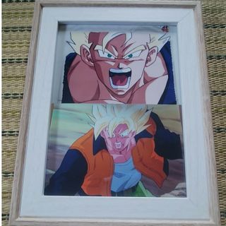 貴重　ドラゴンボール　フィルム生写真　孫悟空と孫悟飯　木材フォトフレーム付