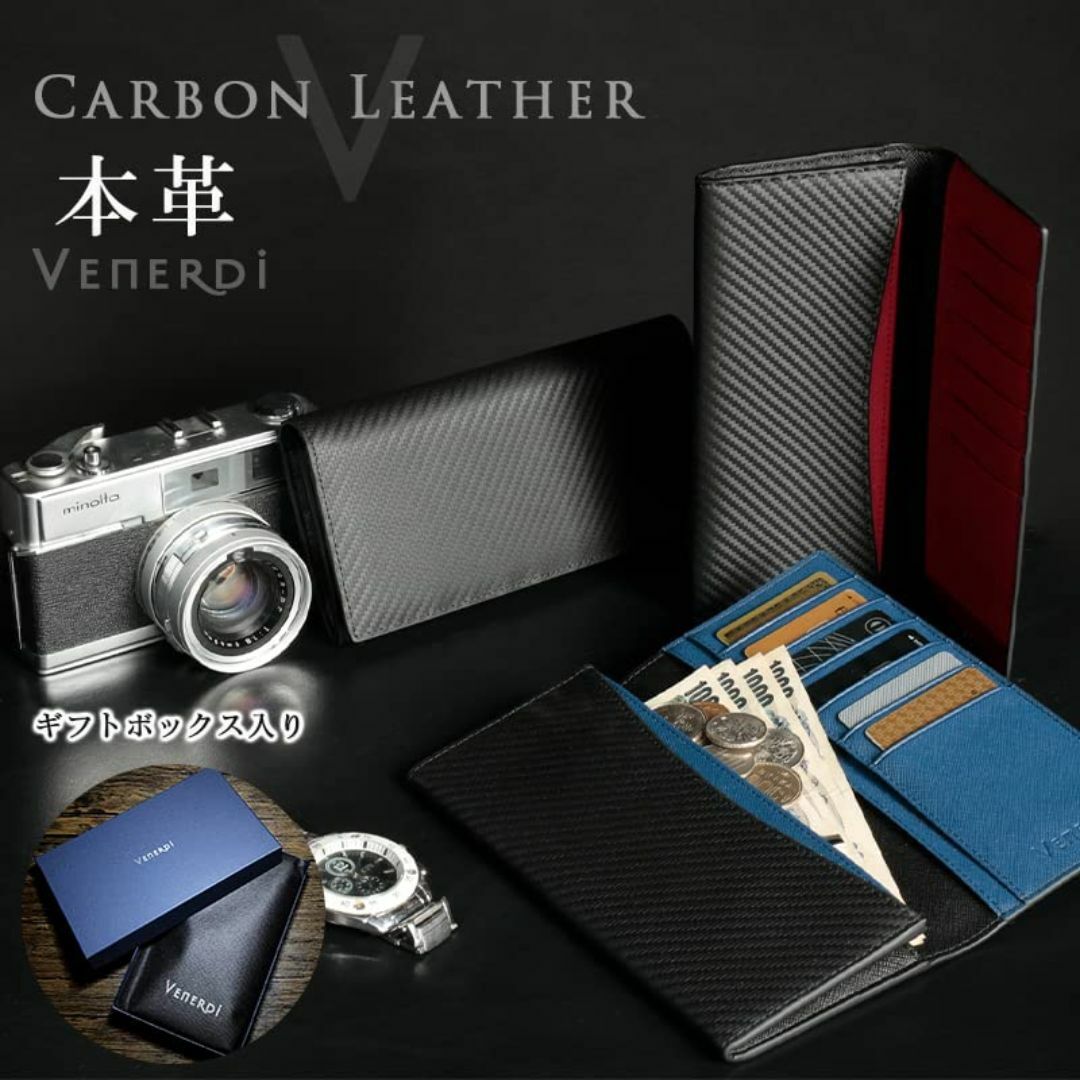 【色: ブルー】[MERCOLEDi] 長財布 メンズ 本革 高級なデザイン 耐 メンズのバッグ(その他)の商品写真