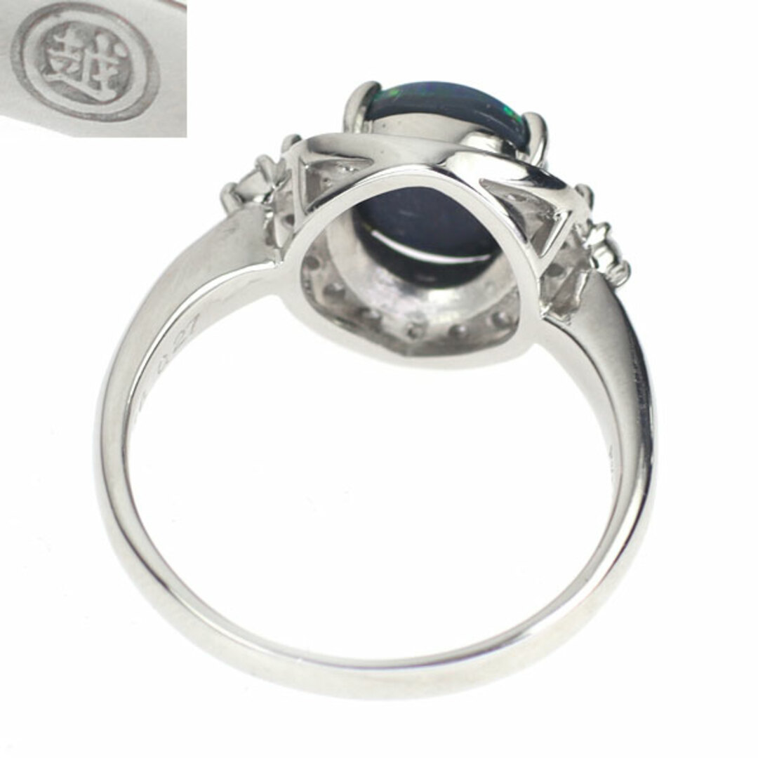 三越 Pt900 ブラックオパール ダイヤモンド リング 1.56ct D0.27ct レディースのアクセサリー(リング(指輪))の商品写真