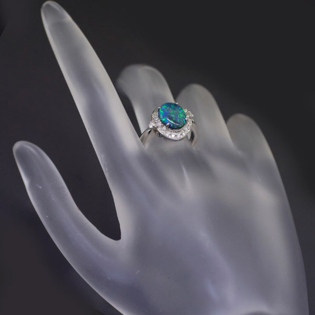 三越 Pt900 ブラックオパール ダイヤモンド リング 1.56ct D0.27ct レディースのアクセサリー(リング(指輪))の商品写真