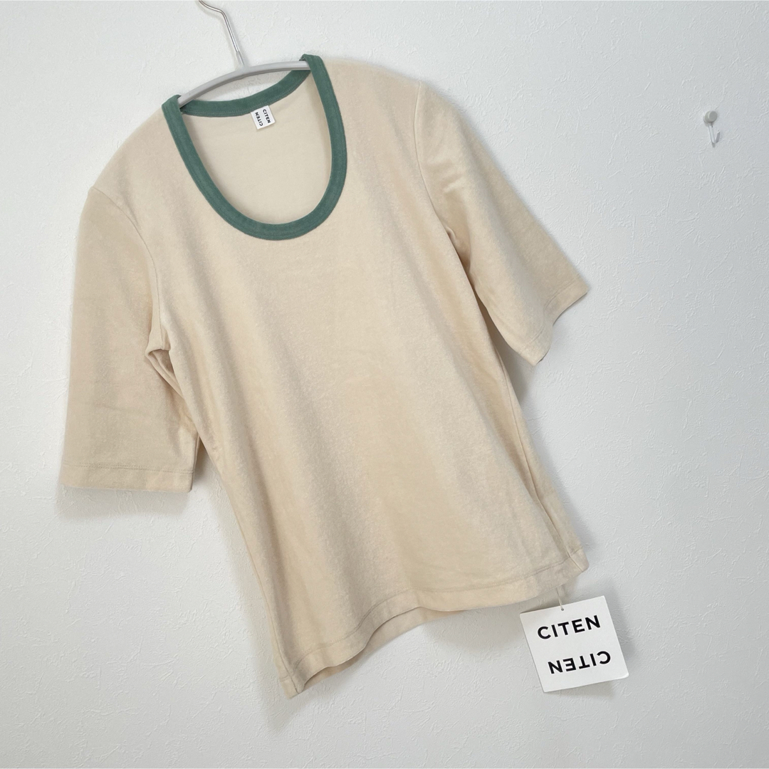 UNITED ARROWS(ユナイテッドアローズ)の＜CITEN＞トリム パイル コンパクト Tシャツ レディースのトップス(Tシャツ(半袖/袖なし))の商品写真