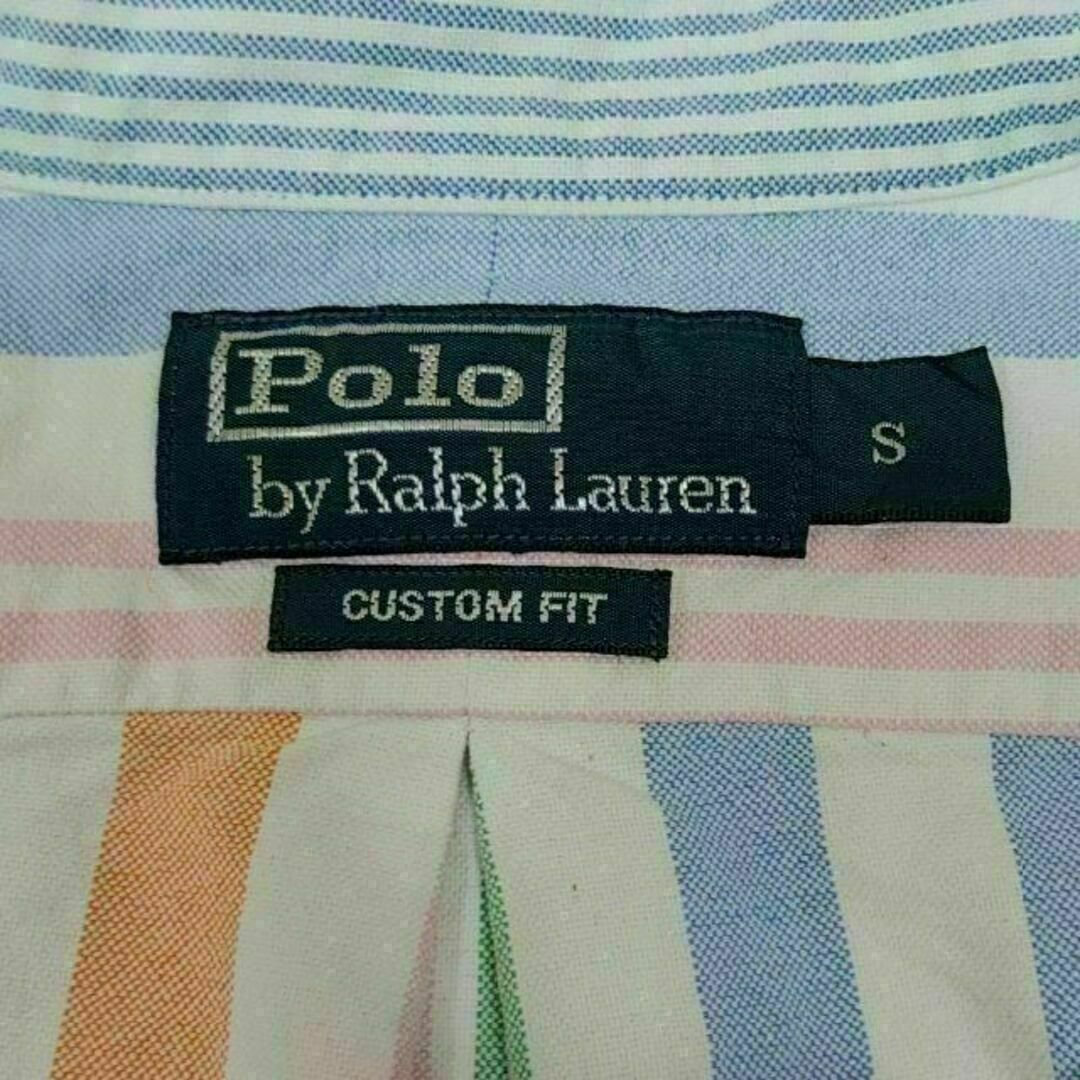 POLO RALPH LAUREN(ポロラルフローレン)のq38 US古着 ポロラルフローレン 長袖シャツ CUSTOM FIT 刺繍ロゴ メンズのトップス(シャツ)の商品写真
