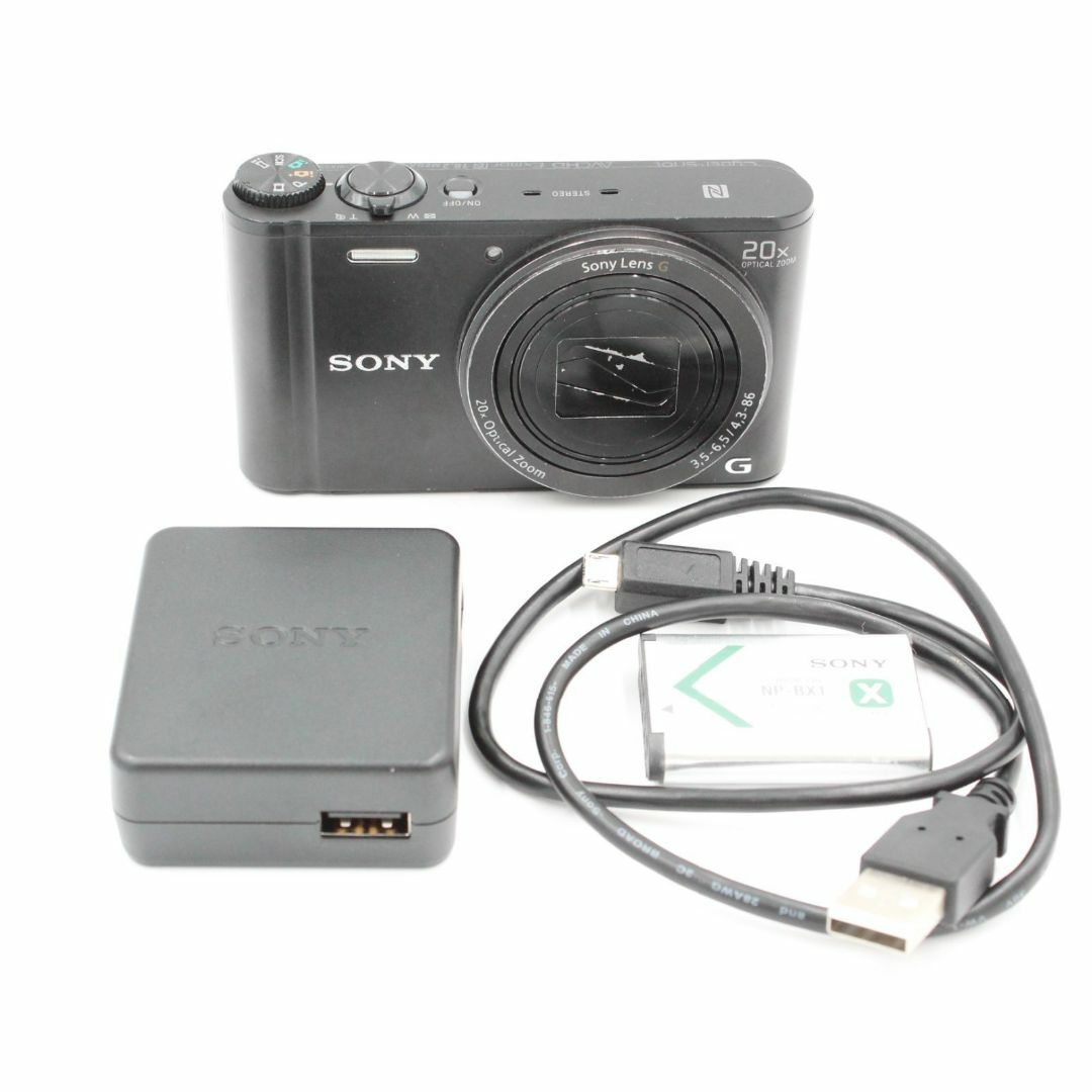 SONY(ソニー)の★実用品★ ソニー Cyber-shot DSC-WX350 B ブラック スマホ/家電/カメラのカメラ(コンパクトデジタルカメラ)の商品写真