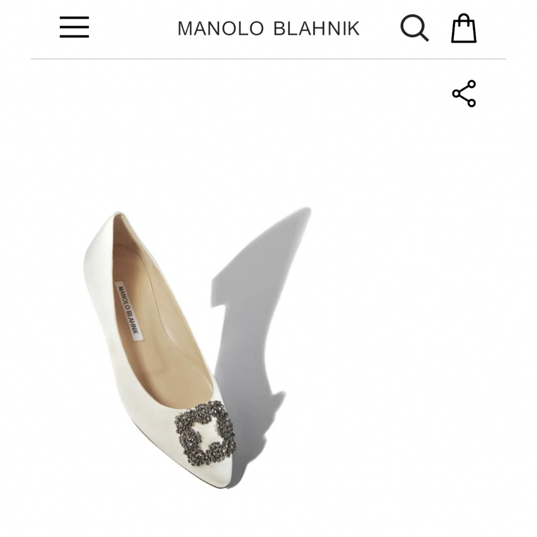 MANOLO BLAHNIK(マノロブラニク)の◆新品未使用正規品◆マノロブラニク　ハンギシ　ホワイト レディースの靴/シューズ(ハイヒール/パンプス)の商品写真