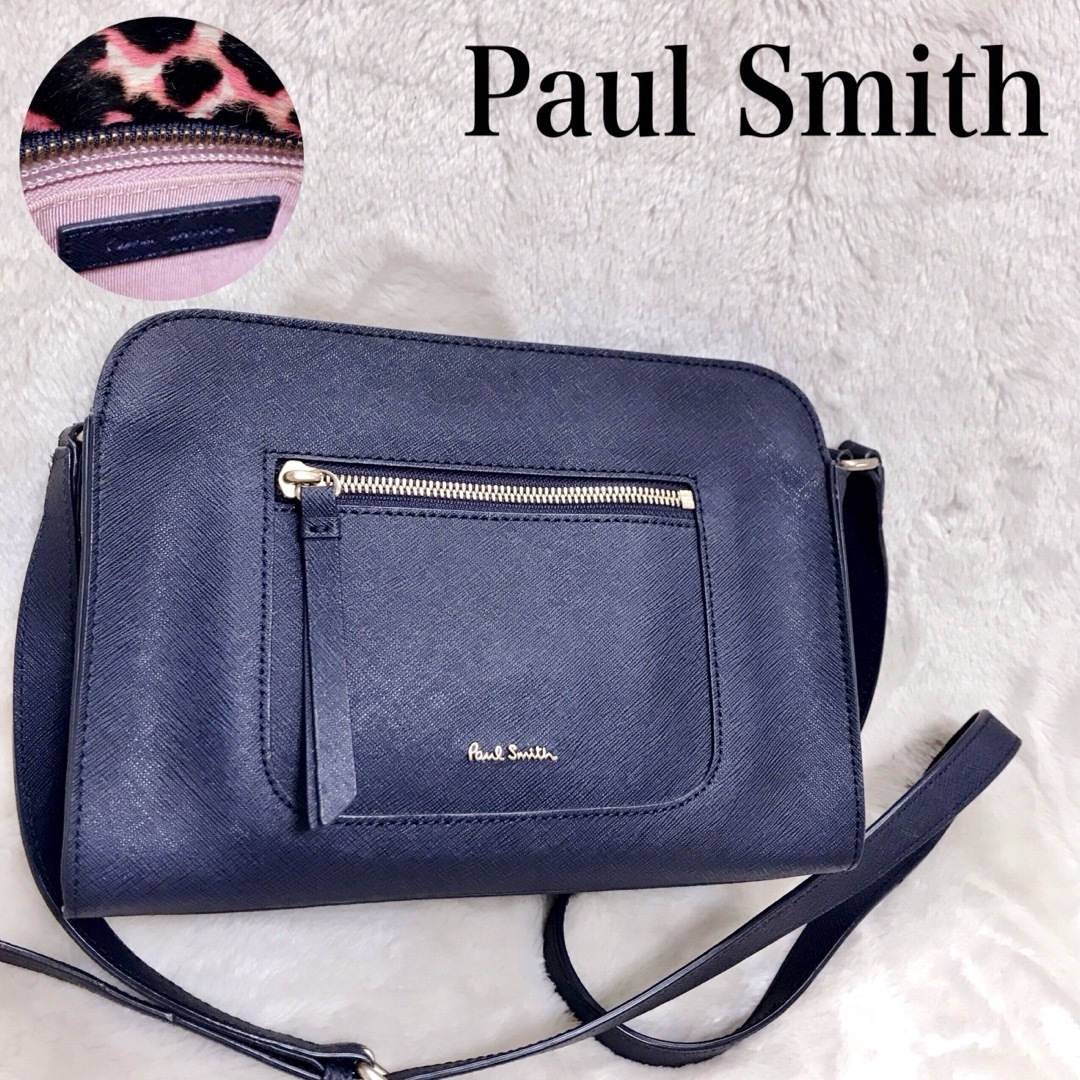 Paul Smith(ポールスミス)の美品 Paul Smith オールレザー ショルダーバッグ アニマル ブルー レディースのバッグ(ショルダーバッグ)の商品写真