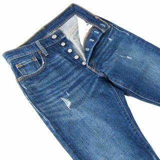 リーバイス(Levi's)のLevi'sリーバイス501S▼テーパードデニム▼ダメージ加工▼24▼W約70㎝(デニム/ジーンズ)