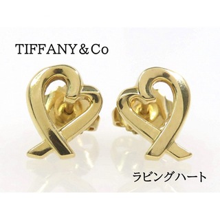 Tiffany & Co. - TIFFANY&Co ティファニー 750 ラビングハート ピアス ゴールド