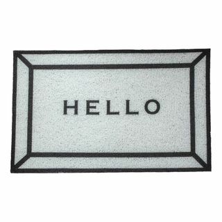 【色: HELLO】[DoubleQuotation] 玄関マット 屋外 屋内 