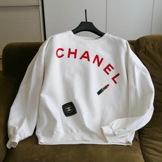 【美品】 CHANEL ヴィンテージ トレーナー スウェット ロゴ 80年代