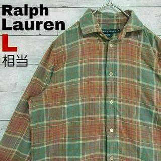 ラルフローレン(Ralph Lauren)のu5 春秋 US古着 ラルフローレン マルチカラー長袖チェックシャツ(シャツ/ブラウス(長袖/七分))