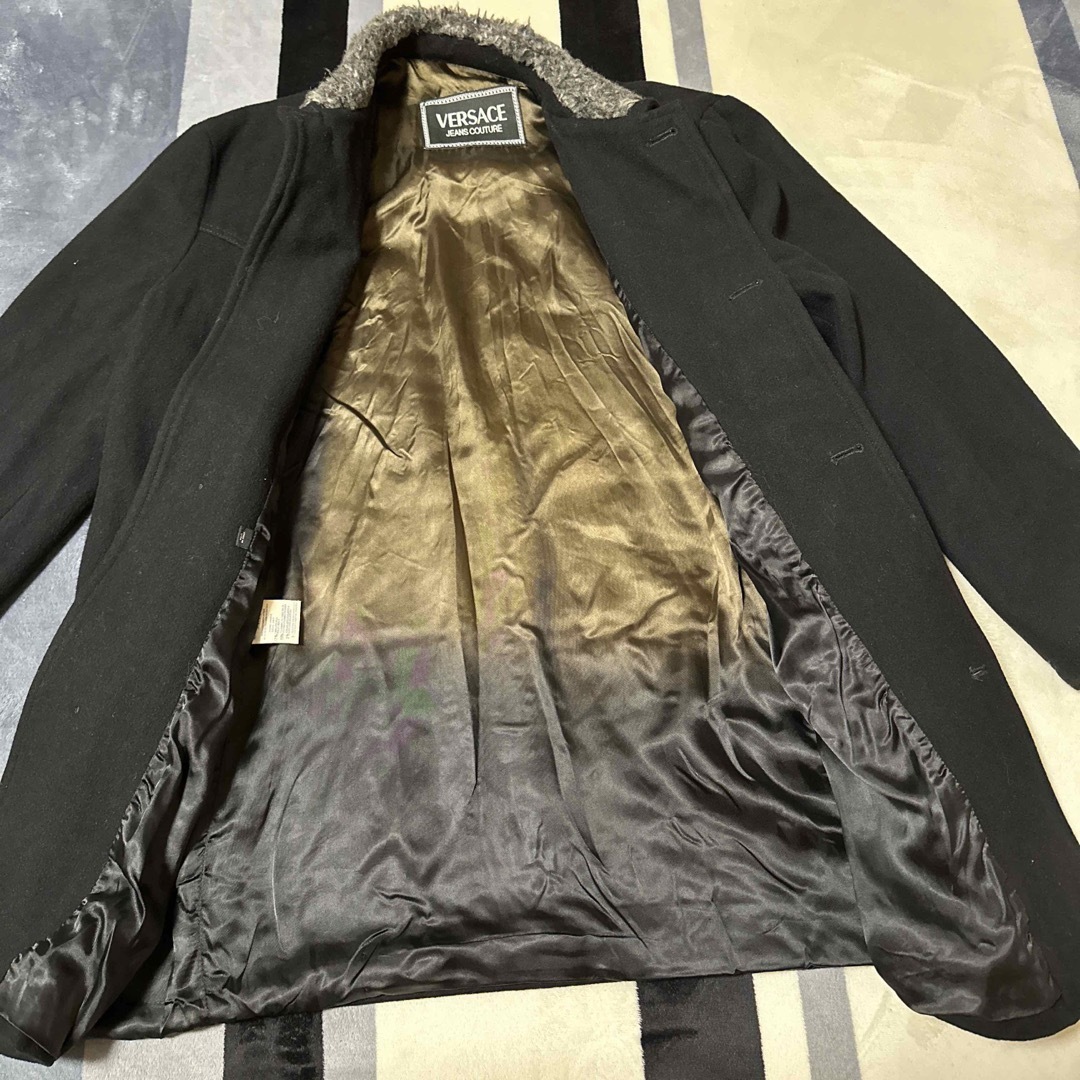 VERSACE(ヴェルサーチ)のversace ヴェルサーチ クチュール コート 高級　M メンズのジャケット/アウター(ピーコート)の商品写真