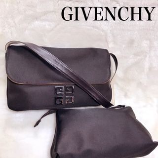 ジバンシィ(GIVENCHY)の極美品 GIVENCHY 4G ロゴ ハンドバッグ アクセサリーポーチ 付き(ハンドバッグ)