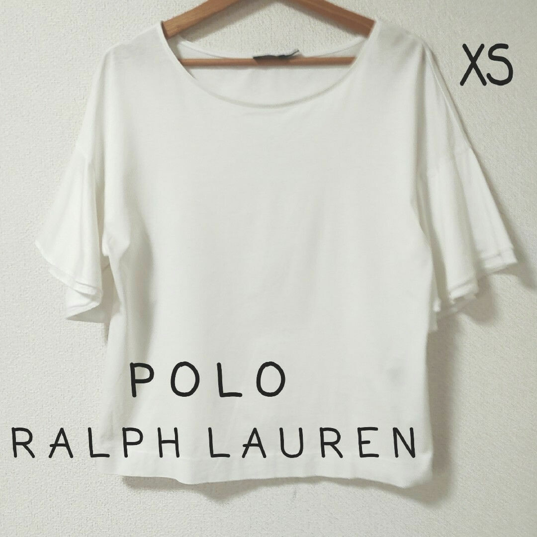 POLO RALPH LAUREN(ポロラルフローレン)の【POLO RALPHLAUREN ラルフローレン】フリル袖　シャツ　XSサイズ レディースのトップス(Tシャツ(半袖/袖なし))の商品写真