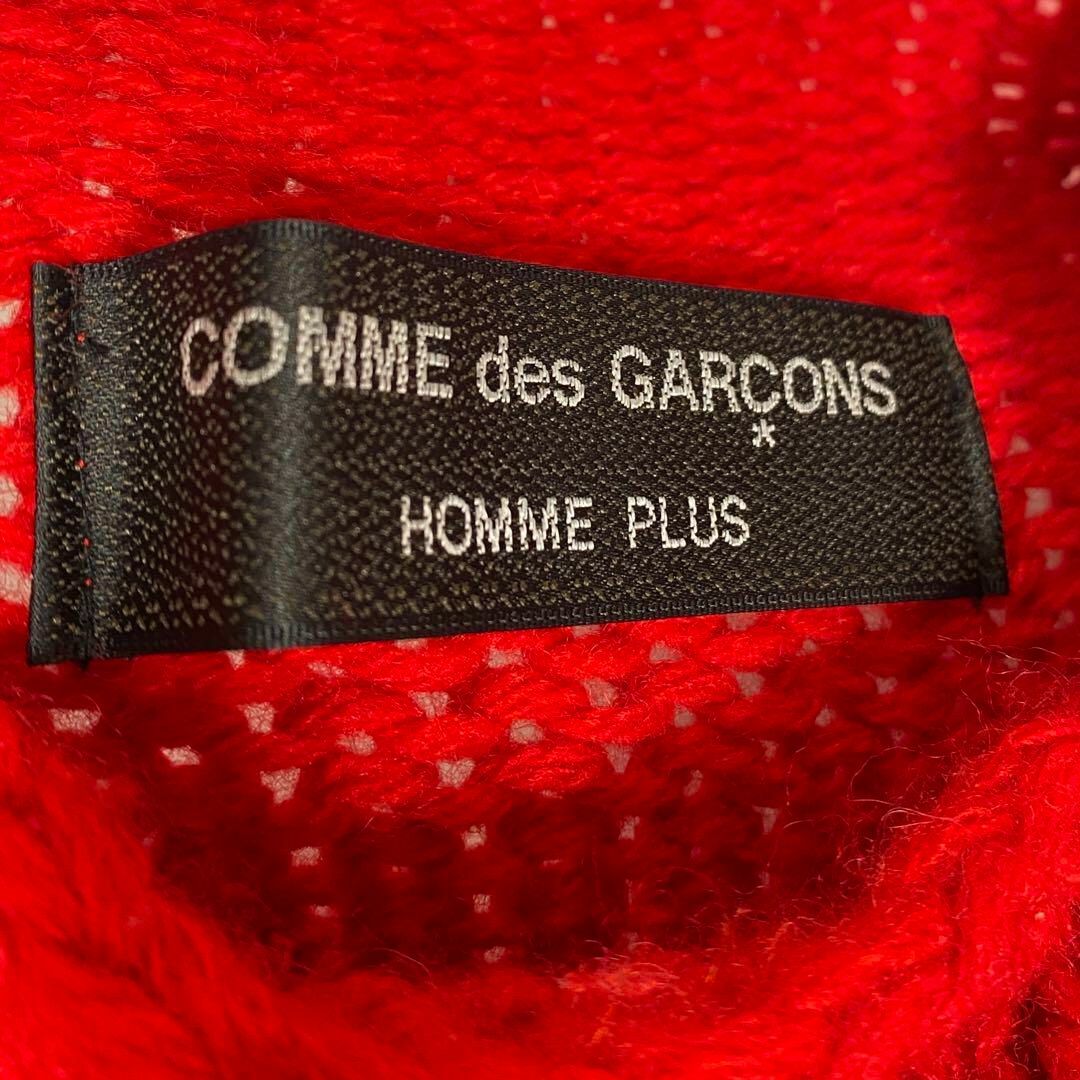 COMME des GARCONS HOMME PLUS(コムデギャルソンオムプリュス)のコムデギャルソンオムプリュス　03AW カーブ期　ローゲージニットプルオーバー赤 メンズのトップス(ニット/セーター)の商品写真