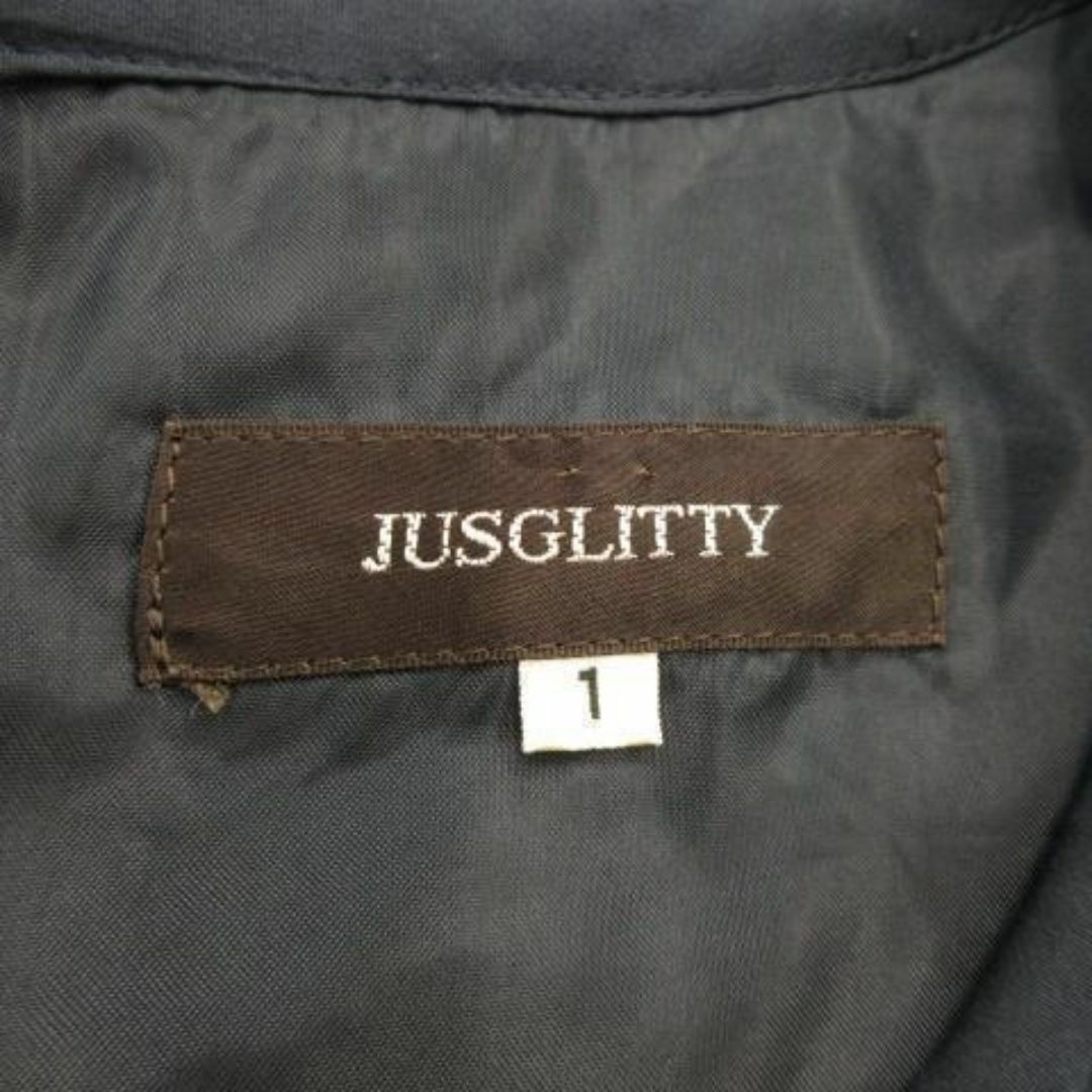 JUSGLITTY(ジャスグリッティー)のジャスグリッティー ツイードミニ丈ワンピース ラメ 1 紺 230830AO2A レディースのワンピース(ミニワンピース)の商品写真