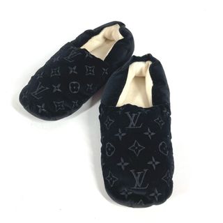 ルイヴィトン(LOUIS VUITTON)のルイヴィトン LOUIS VUITTON ルームシューズ モノグラム ドリーミーライン サンダル 室内履き ふわふわ 靴 スリッパ ベルベット ブラック(その他)