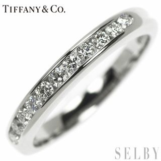 ティファニー(Tiffany & Co.)のティファニー Pt950 ダイヤモンド リング ハーフサークルチャネル(リング(指輪))