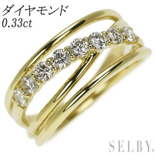 K18YG ダイヤモンド リング 0.33ct(リング(指輪))