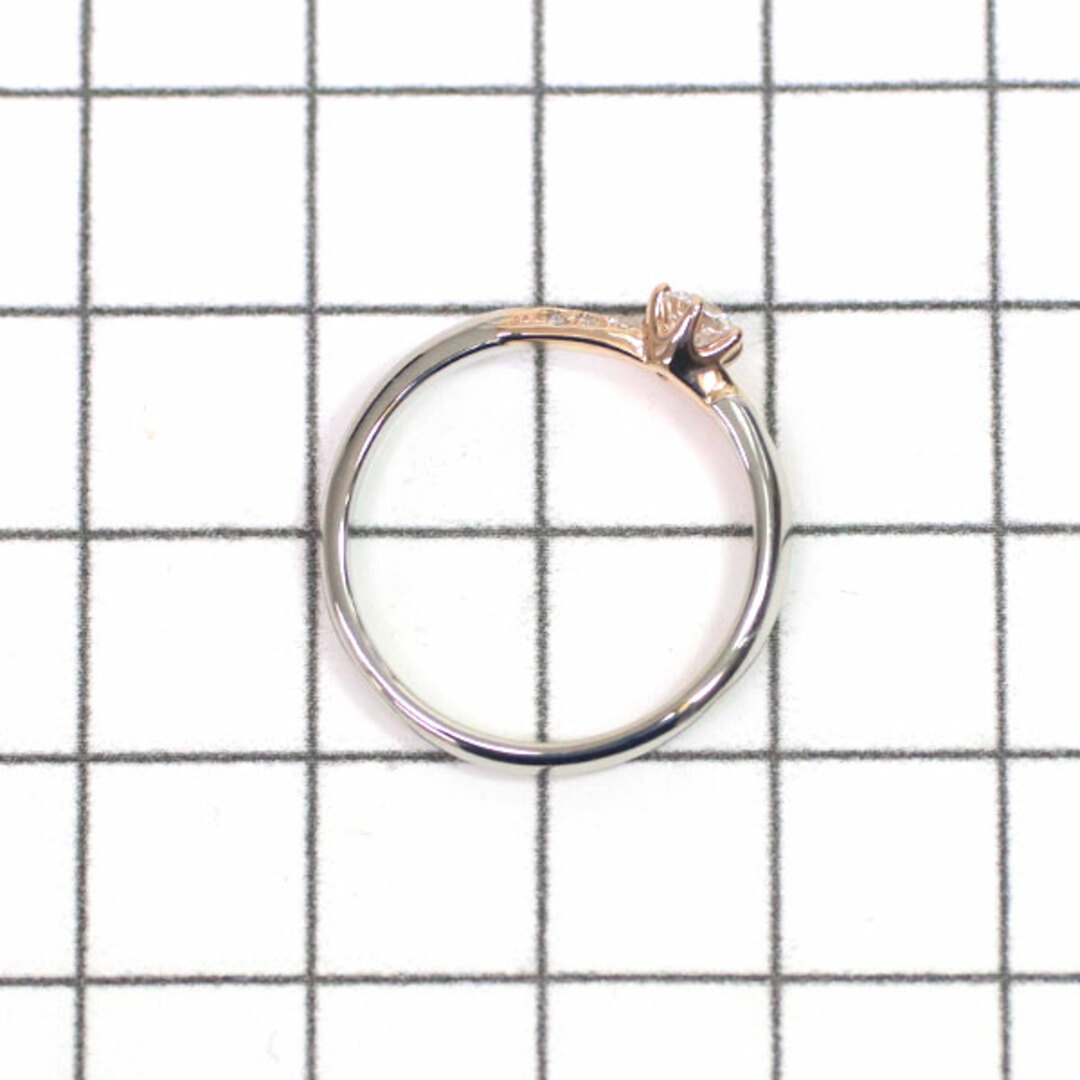 K18PG/Pt950 ダイヤモンド リング 0.25ct D0.02ct レディースのアクセサリー(リング(指輪))の商品写真